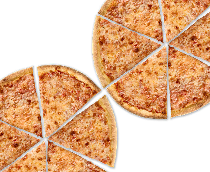 $8.99 EACH - TWO OR MORE SMALL CHEESE PIZZAS. Use Coupon Code 9206 at checkout to receive discount.